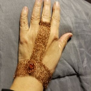 Crocheted wire bracelet